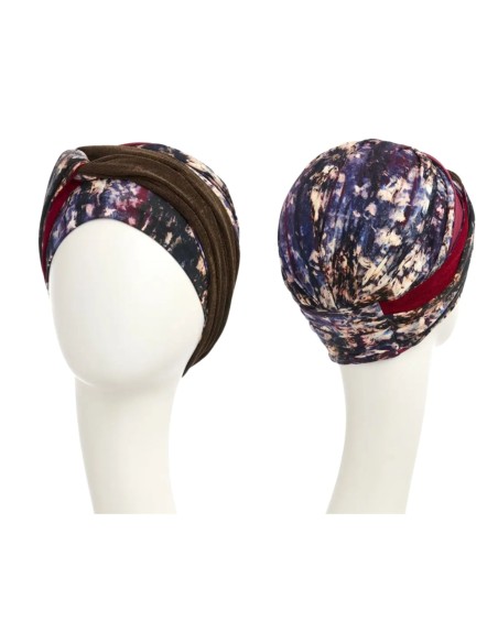 Turbante Oncológico HocNoya Tie Dye Dusk · Viscosa de Bambú · Christine Headwear