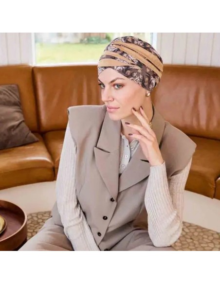 Turbante Oncológico HocShanti Autumn Ornaments · Viscosa de Bambú · Christine Headwear