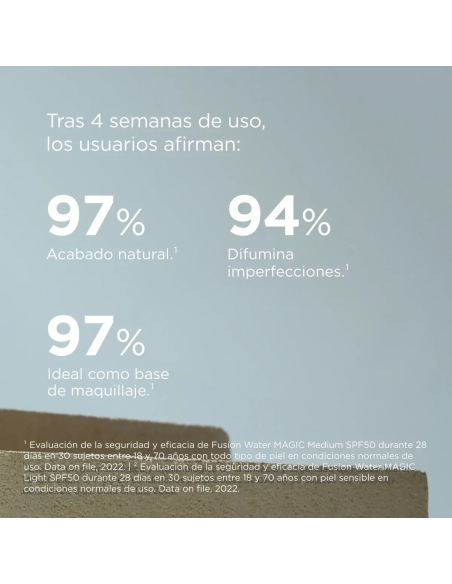 ISDIN Fusion Water MAGIC Medium SPF 50 – Protector Solar Facial con Color, Alta Protección y Acabado Sedoso