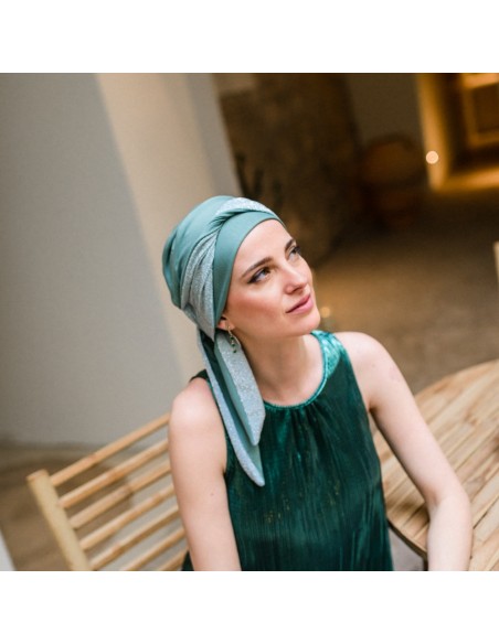 Turbante Oncológico Smooth Gala Mint – Carebell Headwear