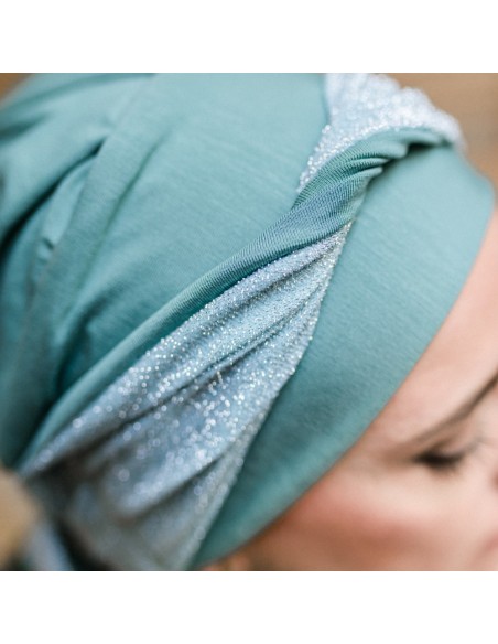 Turbante Oncológico Smooth Gala Mint – Carebell Headwear