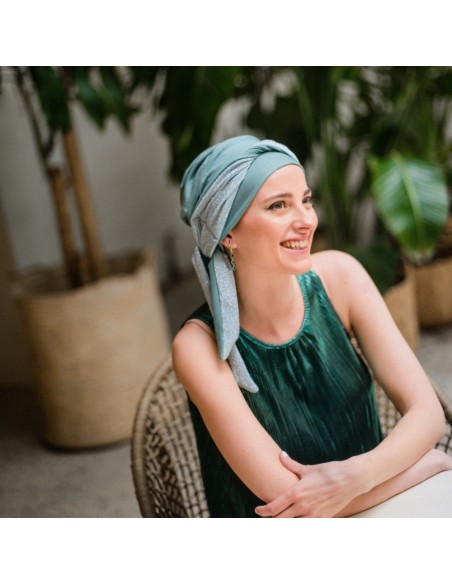 Turbante Oncológico Smooth Gala Mint – Carebell Headwear