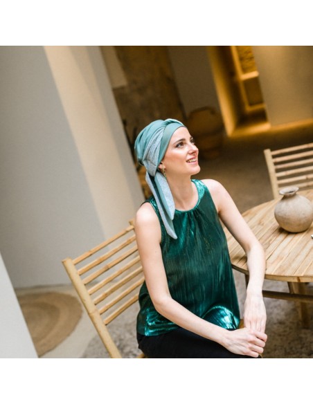 Turbante Oncológico Smooth Gala Mint – Carebell Headwear