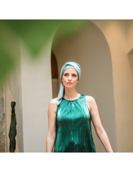Turbante Oncológico Smooth Gala Mint – Carebell Headwear