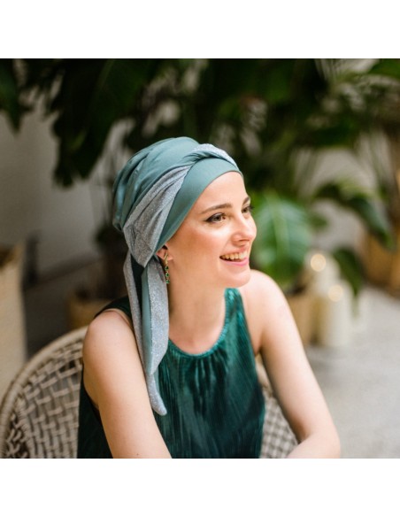Turbante Oncológico Smooth Gala Mint – Carebell Headwear