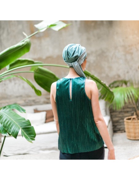 Turbante Oncológico Smooth Gala Mint – Carebell Headwear
