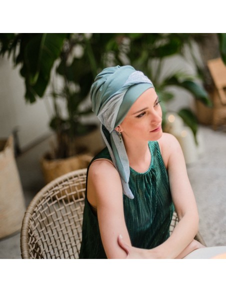 Turbante Oncológico Smooth Gala Mint – Carebell Headwear
