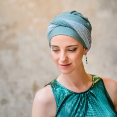 Turbante Oncológico Confort Gala Mint – Carebell Headwear