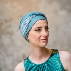 Turbante Oncológico Confort Gala Mint – Carebell Headwear 2