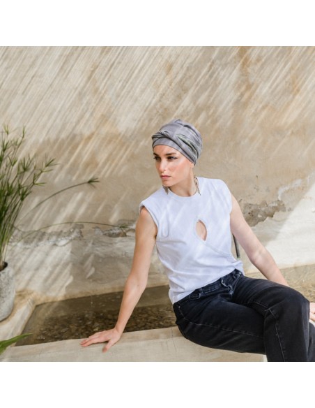 Turbante Oncológico Fancy Ibiza de Bambú – Aderans Headwear