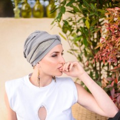 Turbante Oncológico Fancy Ibiza de Bambú – Aderans Headwear 2