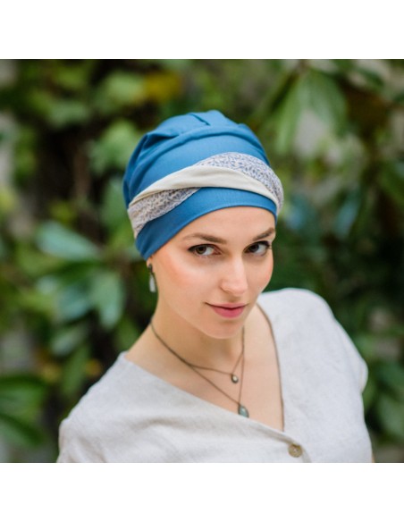 Turbante Oncológico Fancy Cadaqués de Bambú – Aderans Headwear