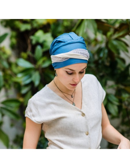 Turbante Oncológico Fancy Cadaqués de Bambú – Aderans Headwear