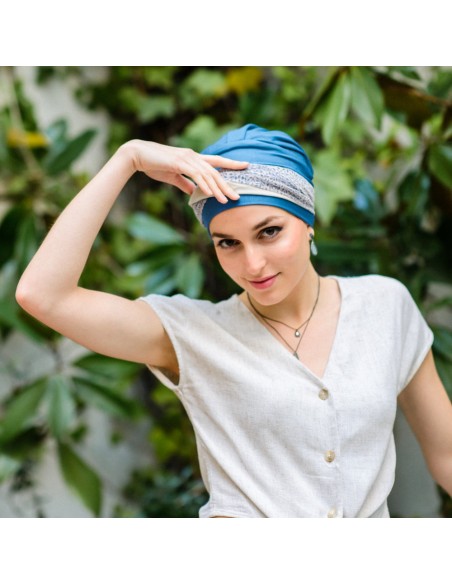 Turbante Oncológico Fancy Cadaqués de Bambú – Aderans Headwear
