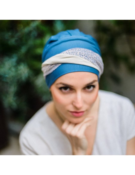 Turbante Oncológico Fancy Cadaqués de Bambú – Aderans Headwear