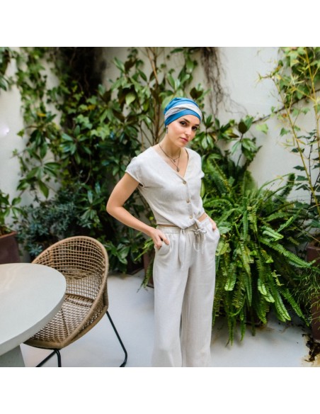 Turbante Oncológico Fancy Cadaqués de Bambú – Aderans Headwear