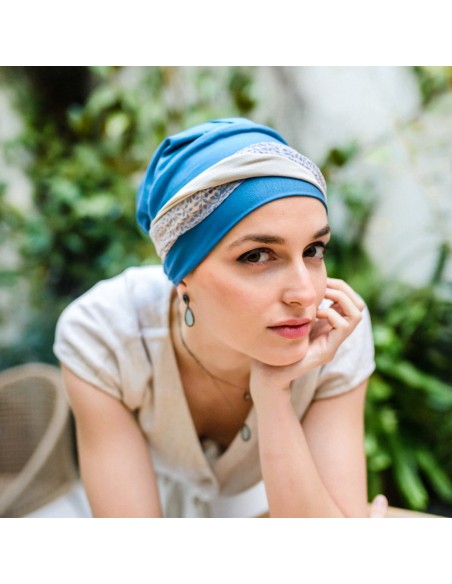 Turbante Oncológico Fancy Cadaqués de Bambú – Aderans Headwear