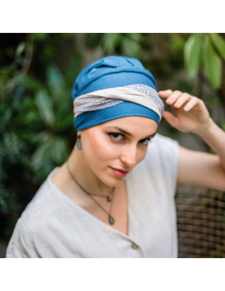 Turbante Oncológico Fancy Cadaqués de Bambú – Aderans Headwear