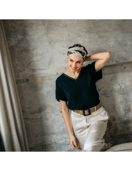 Turbante Oncológico Fancy Osaka de Bambú – Aderans Headwear