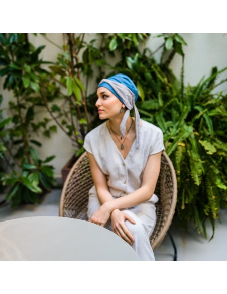 Turbante Oncológico Smart Cadaqués de Bambú – Aderans Headwear