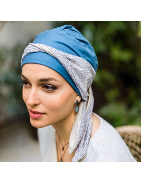 Turbante Oncológico Smart Cadaqués de Bambú – Aderans Headwear