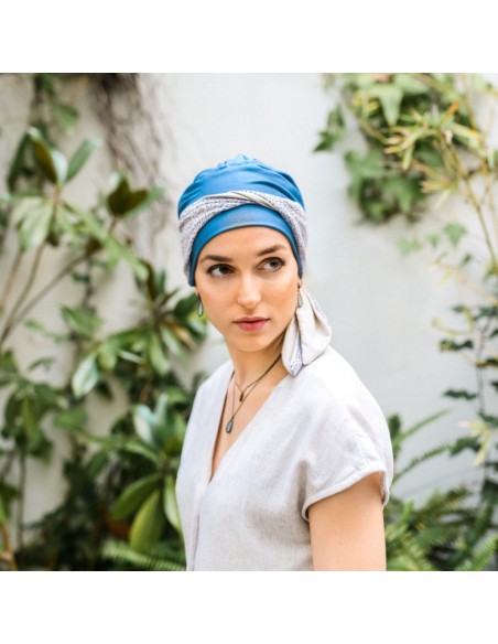 Turbante Oncológico Smart Cadaqués de Bambú – Aderans Headwear