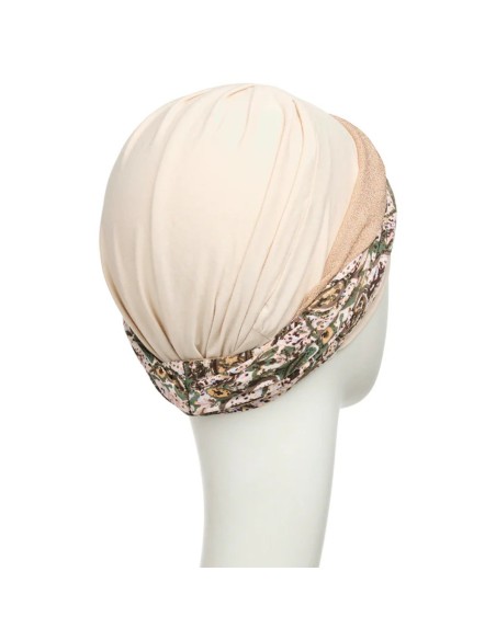 Turbante Oncológico · Shakti Wheat Beige Romance de Christine Headwear.