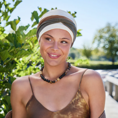 Turbante Oncológico · ZOYA V Soft Ivory Mix · Christine...