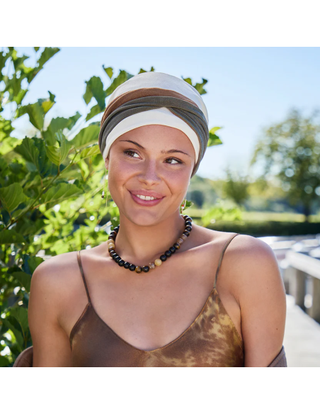 Turbante Oncológico · ZOYA V Soft Ivory Mix · Christine Headwear