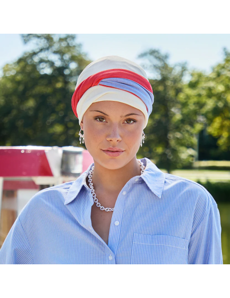 Turbante Oncológico · ZOYA V Ivory n Mix · Christine Headwear
