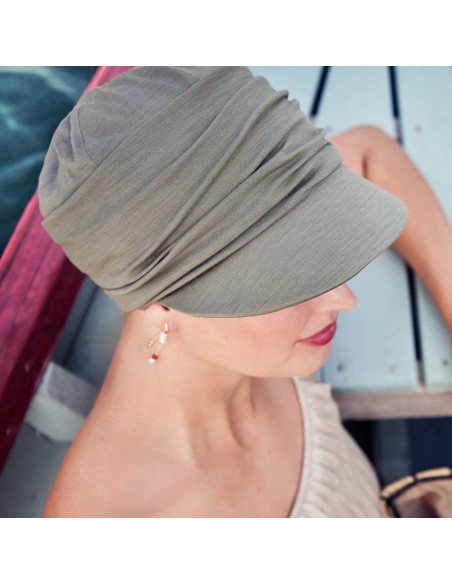 B.B. BELLA CAP - Gorra 37.5 Technology - Gorra oncologica color caqui para quimioterapia