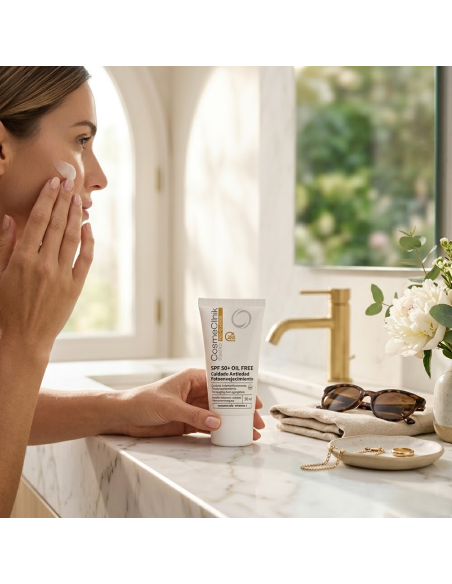 Basiko Protector Solar Facial Hidratante SPF 50+ Oil-Free para Piel Normal, Mixta y Grasa