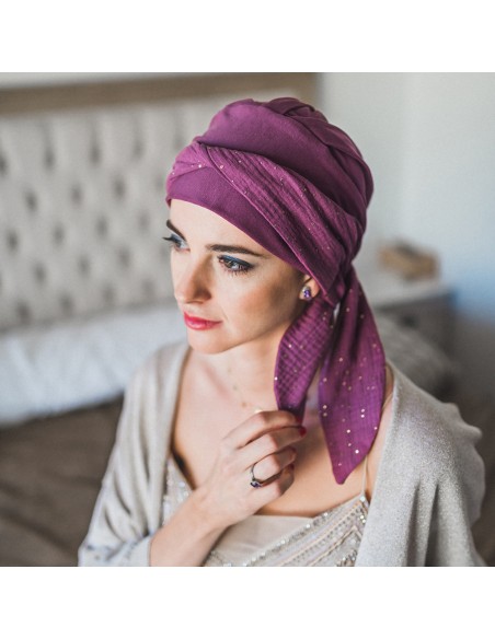 SMOOTH MALVA GOLD - Pañuelo de bambú y algodón - CAREBELL HEADWEAR