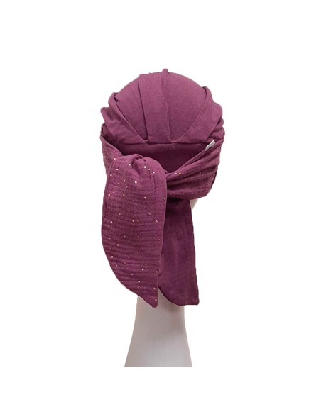 SMOOTH MALVA GOLD - Pañuelo de bambú y algodón - CAREBELL HEADWEAR