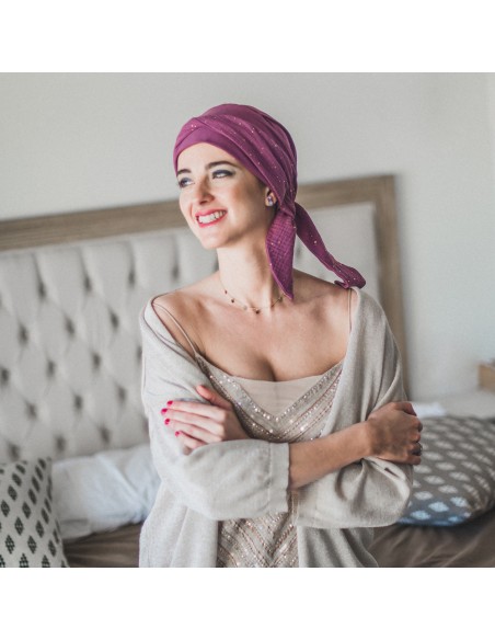 SMOOTH MALVA GOLD - Pañuelo de bambú y algodón - CAREBELL HEADWEAR