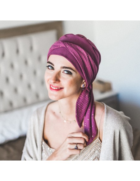 SMOOTH MALVA GOLD - Pañuelo de bambú y algodón - CAREBELL HEADWEAR