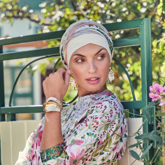 Turbante Oncologico · Perla  · Boho · Christine Headwear