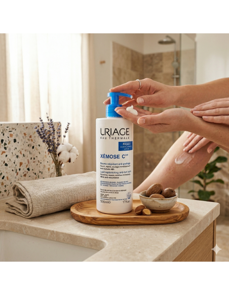 Textura bálsamo en aceite de rápida absorción, ideal para pieles sensibles.