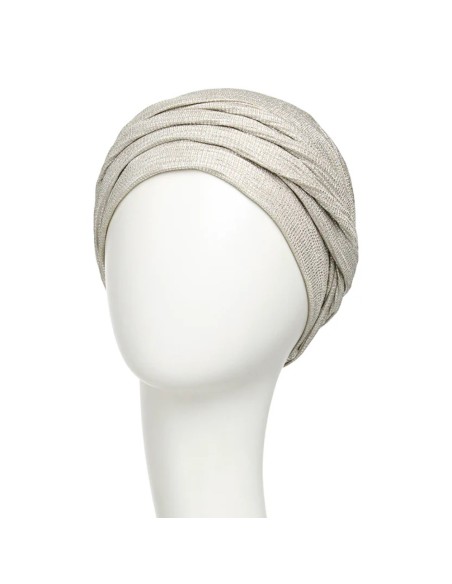 Turbante Oncológico Zoya V Silver Charm · Christine Headwear · Suave, Transpirable y Fácil de Colocar.