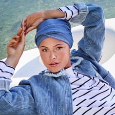 Turbante oncológico HocMary Denim Flair · Christine...