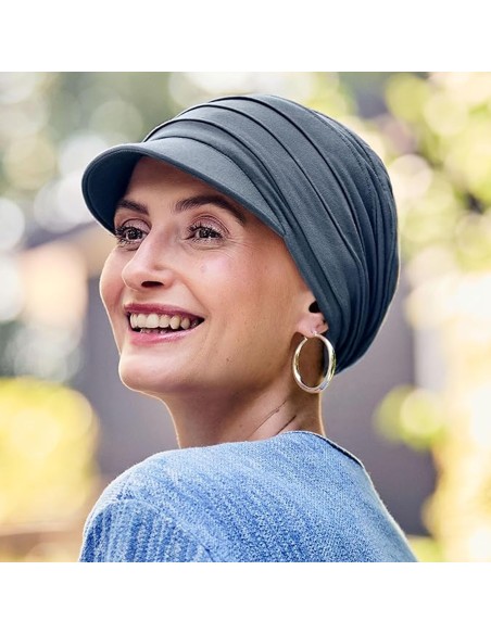 Gorra oncologica de bambu HocYoga cap 1582-168 House of Christine, color gris