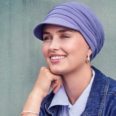 Gorra de bambu para quimio o alopecia HocYoga cap 1582-171 House of Christine,color azul lavanda