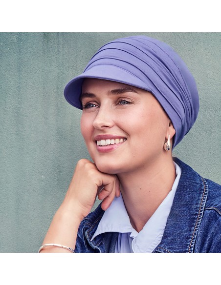 Gorra de bambu para quimio o alopecia HocYoga cap 1582-171 House of Christine,color azul lavanda