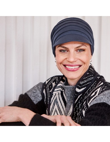 House of Christine gorra para quimioterapia HocYoga cap 1582-168 gris azulado de bambu