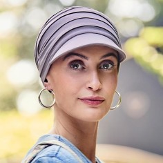 Gorra de bambu para quimio o alopecia HocYoga cap 1582-171 House of Christine,color azul lavanda 2