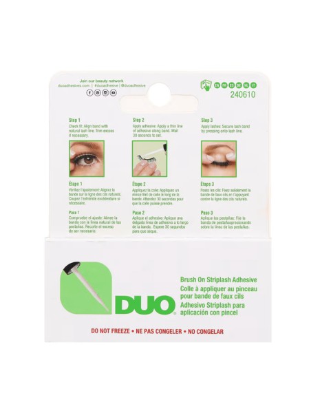 ADHESIVO CEJAS Y PESTAÑAS DUO BRUSH-ON CLEAR