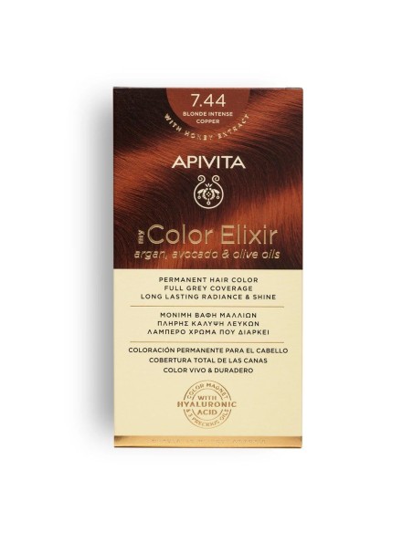 APIVITA MY COLOR ELIXIR 7.44 Rubio Cobrizo Intenso - Tinte permanente para el cabello