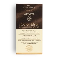 APIVITA COLOR ELIXIR 6.0 Rubio Oscuro - Tinte permanente para el cabello, pieles sensibles, oncologia, castaño 2