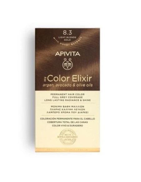 APIVITA MY COLOR ELIXIR 8.3 Rubio Claro Dorado - Tinte permanente para el cabello