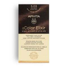 Apivita my color elixir 5.03m castaño Claro natural dorado. Coloracion permanente sin amoniaco ni ppd 2
